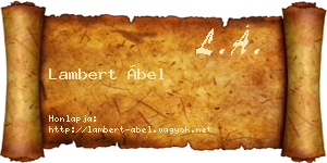 Lambert Ábel névjegykártya