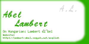 abel lambert business card